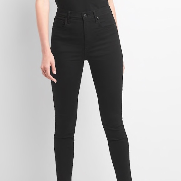 gap true skinny super high rise crop